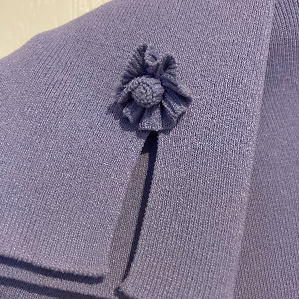 Fine gauge periwinkle cardigan - Picture 4 of 5